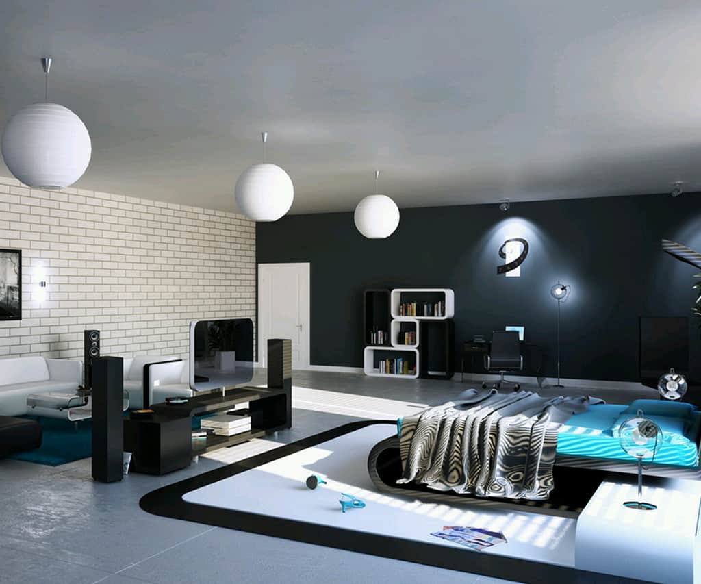 Thiết kế nội thất phòng ngủ với phong cách Hitech