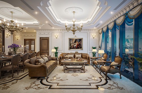 Thiết kế nội thất căn hộ Penthouse Metropolis