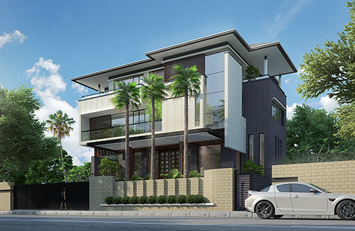 Thiết kế kiến trúc biệt thự tại Bắc Ninh