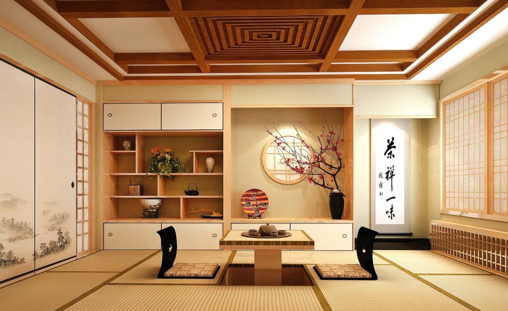 bàn phòng khách kiểu Nhật