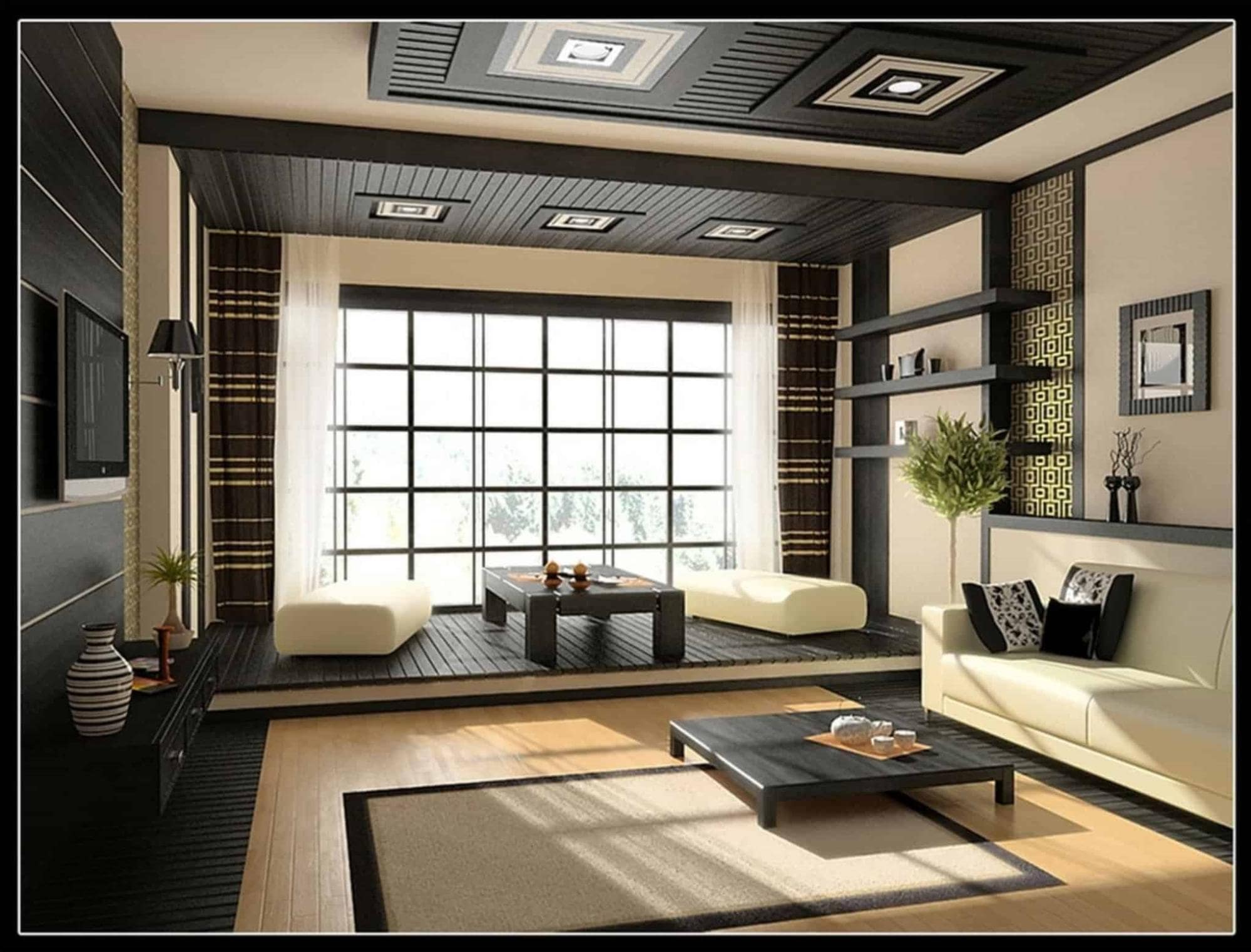 Mẫu phòng khách Nhật Bản đơn giản: Sự kết hợp hài hòa giữa văn hoá và kiến trúc. Mẫu phòng khách Nhật Bản đơn giản mang đến không gian sống tối giản, nhưng không kém phần sang trọng. Với những thiết kế tối giản, không gian sinh hoạt trở nên tiện nghi và rất dễ chịu.
