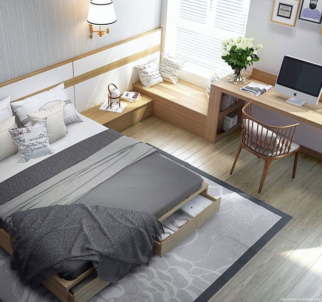 45 ý tưởng thiết kế phòng ngủ nhỏ độc đáo tiết kiệm diện tích