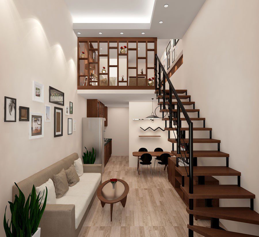 Mẫu thiết kế tổng thể nội thất cho căn hộ chung cư mini  Trangkim