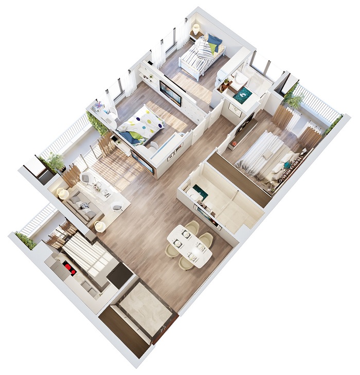 20 mẫu thiết kế nội thất chung cư cao cấp hiện đại đẹp nhất 2023