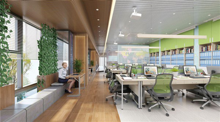 thiết kế cây xanh trong văn phòng