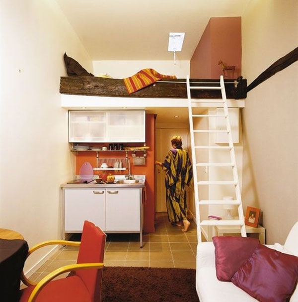 thiết kế căn hộ mini 10m2