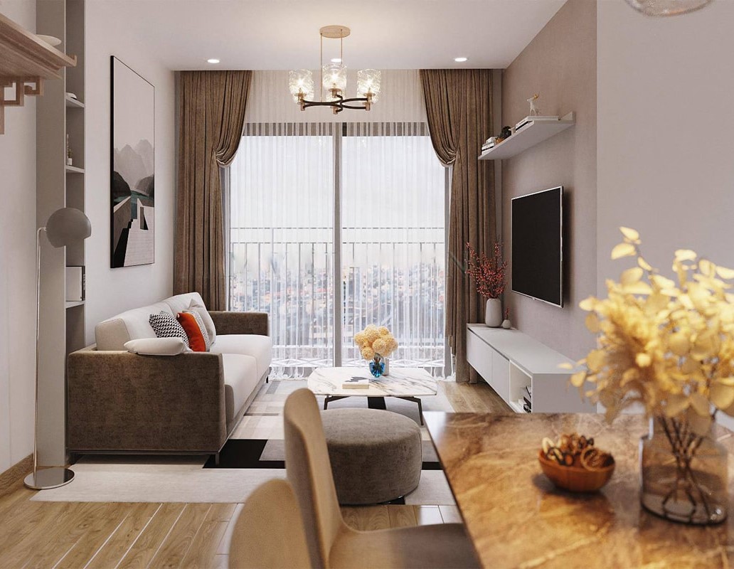 Cẩm nang thiết kế nội thất chung cư 64m2 - Cách bài trí không gian sống đẳng cấp và tiện nghi