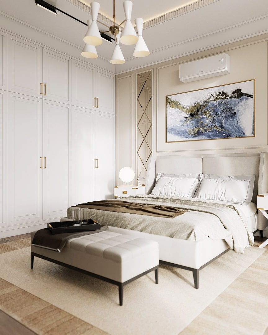 Tận dụng tối đa không gian và tiết kiệm chi phí là những tiêu chí hàng đầu trong thiết kế nội thất phòng ngủ 13m