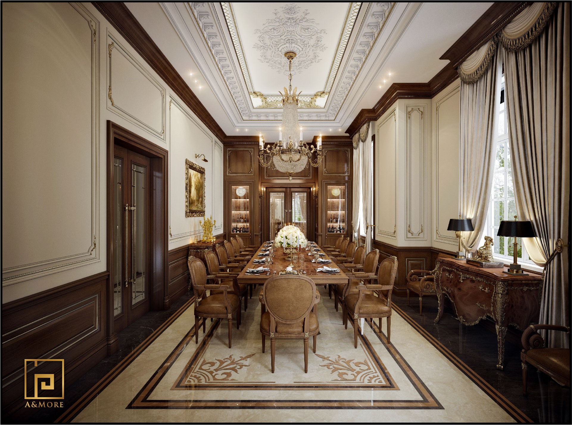 Thiết kế nội thất biệt thự tân cổ điển