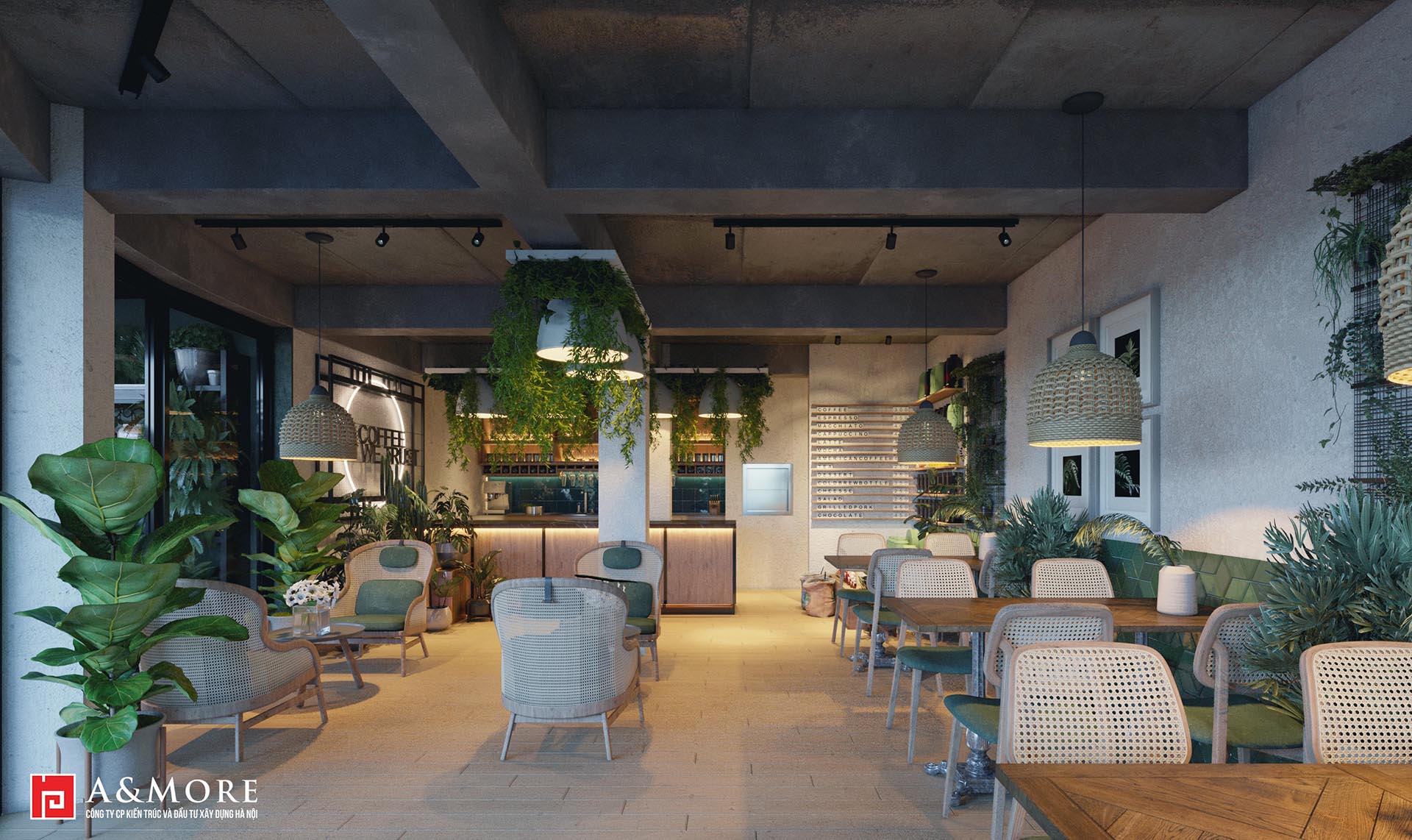 Thiết kế nội thất quán cafe