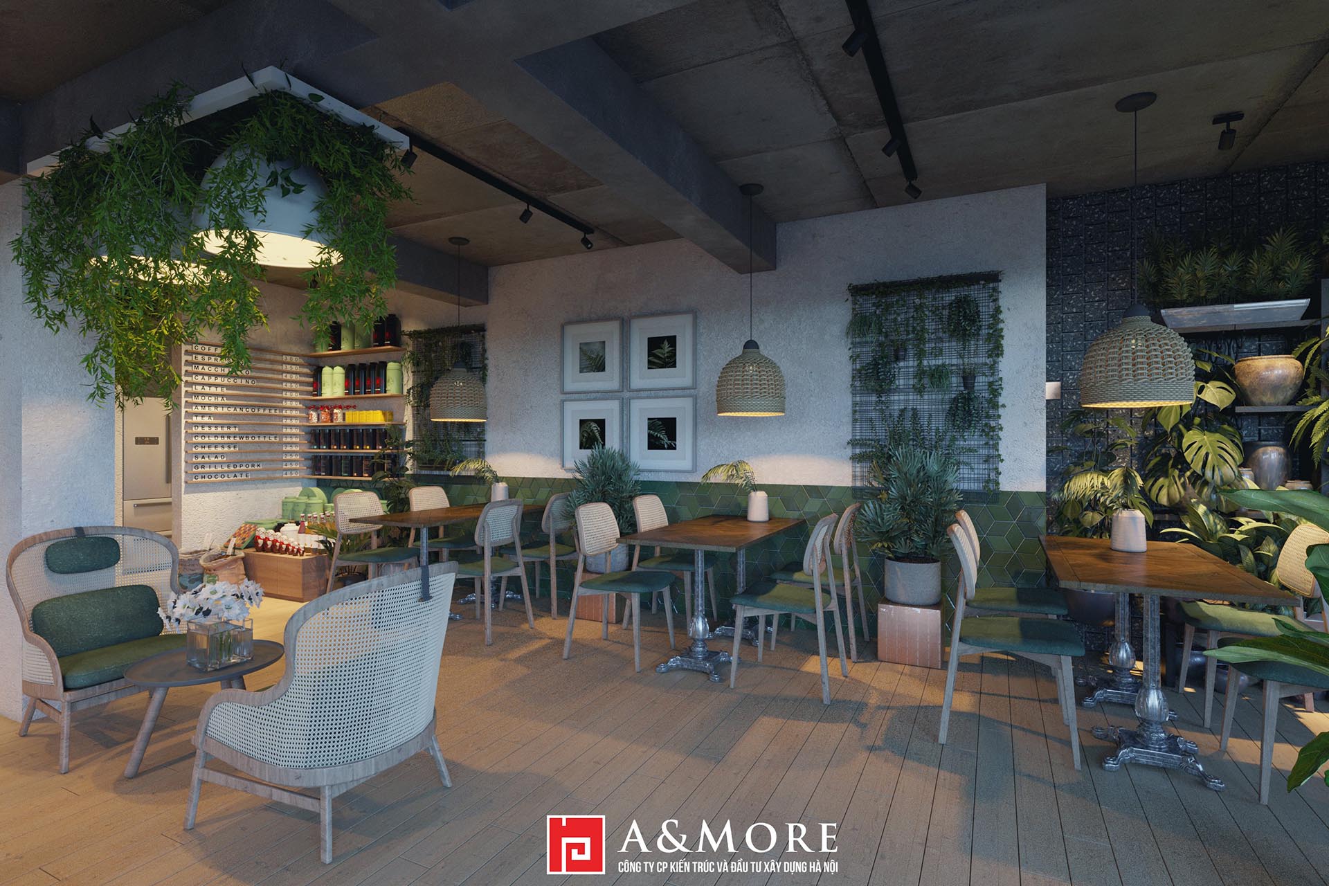 Thiết kế nội thất quán cafe