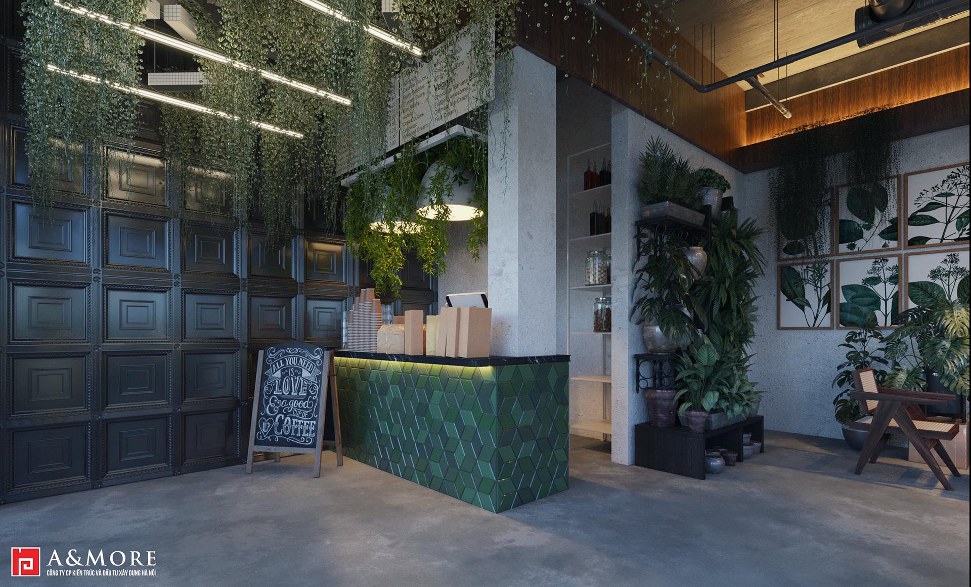 Thiết kế nội thất quán cafe