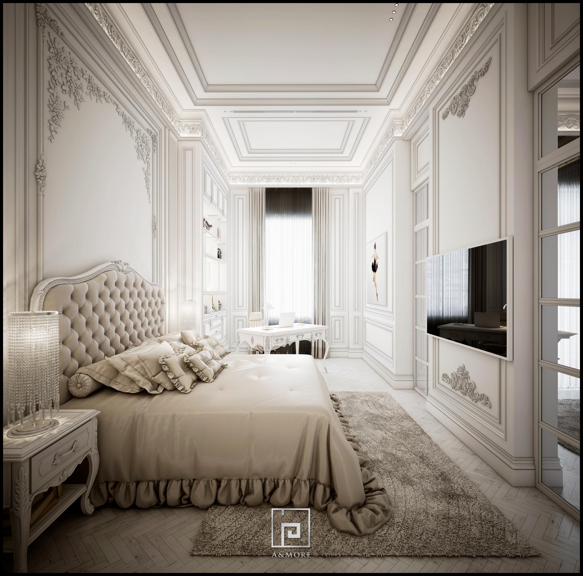 Thiết kế phòng ngủ biệt thự Đăk Lăk