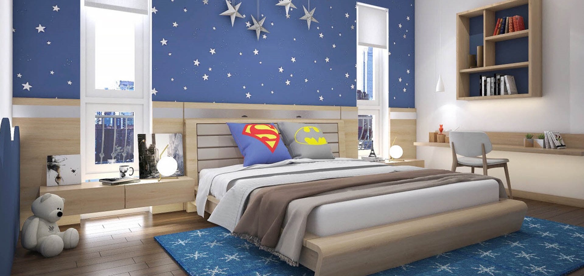 thiết kế nội thất chung cư gỗ óc chó