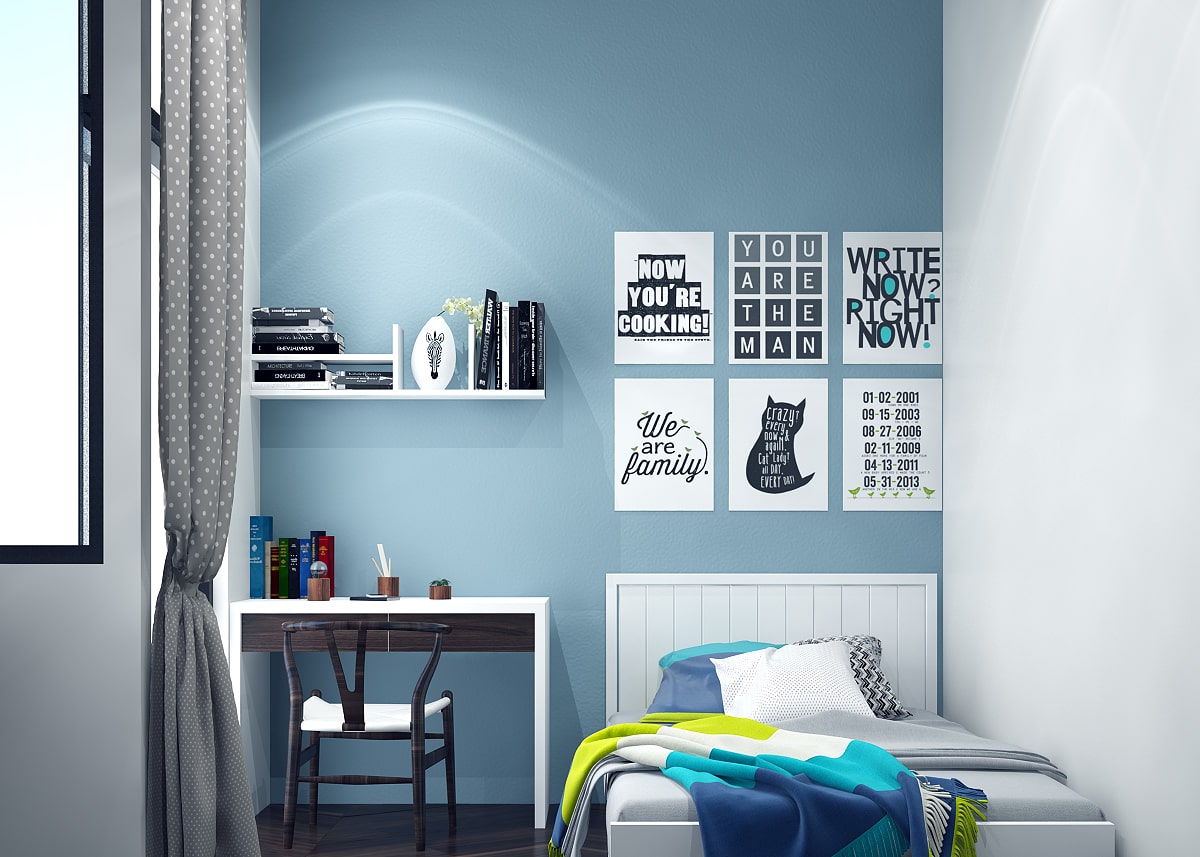 thiết kế nội thất chung cư gỗ óc chó